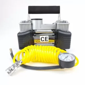 COMPRESOR DE AIRE 4X4 2 PISTONES 45LPM (KIT MANGUERA CON MANÓMETRO, BOQUILLAS Y BOLSA TRANSPORTE)