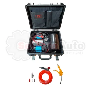 COMPRESOR DOBLE CUERPO HF 12V CON CALDERÍN 4 LITROS