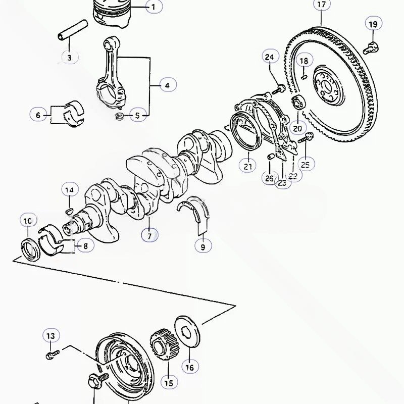 COJINETES CASQUILLOS DE CIGÜEÑAL SUZUKI SAMURAI 1.3 (MEDIDA +0.25) - Imagen 2
