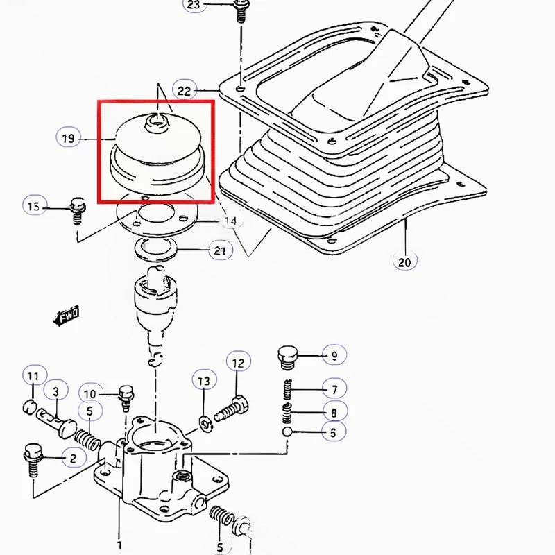 FUELLE INTERIOR PALANCA CAMBIO MARCHAS SUZUKI SAMURAI - Imagen 2