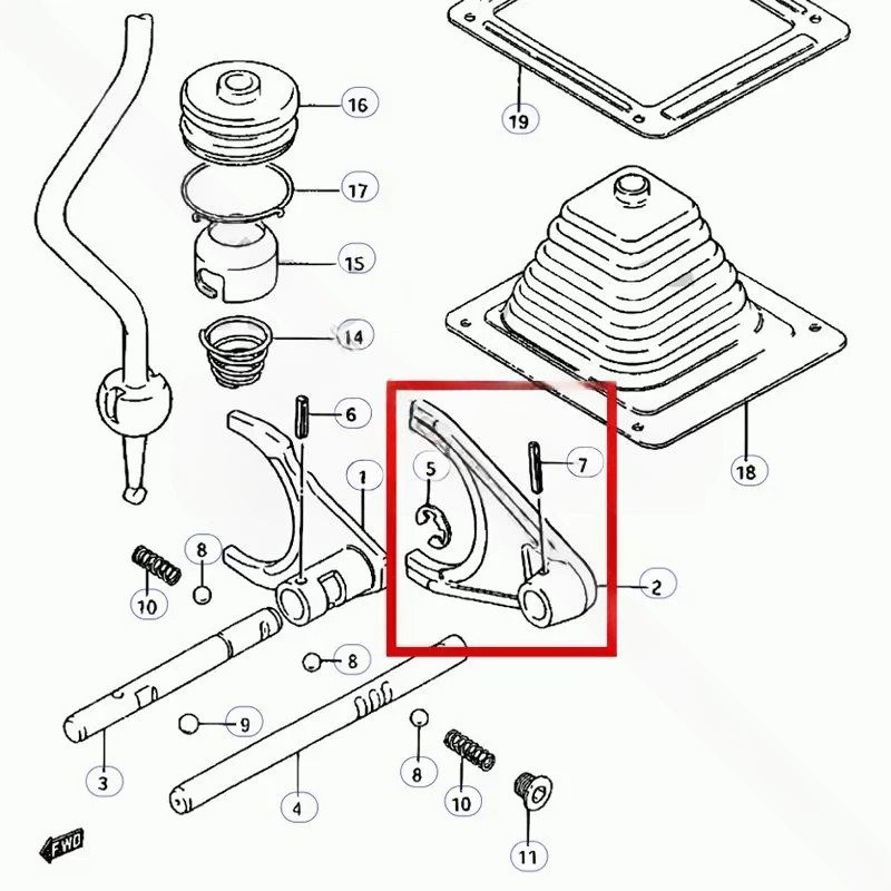HORQUILLA REDUCTORA SUZUKI SAMURAI - Imagen 2