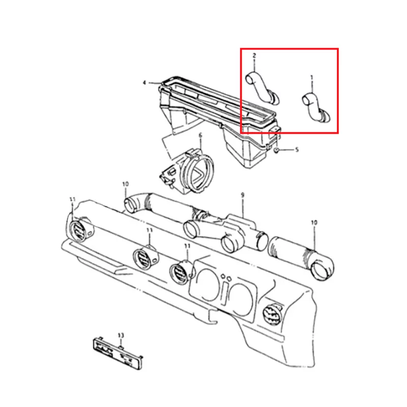 KIT X2 TUBOS VENTILACIÓN INTERIOR SUZUKI SAMURAI - Imagen 2