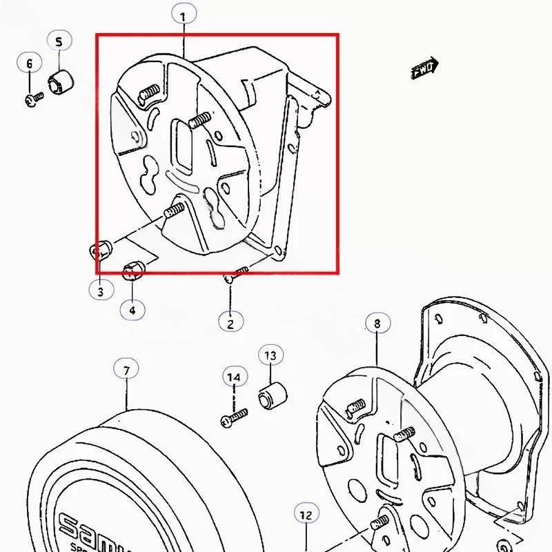 SOPORTE RUEDA REPUESTO TRASERO SUZUKI SAMURAI - Imagen 2