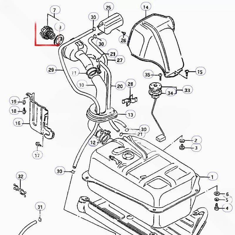 TAPÓN COMBUSTIBLE CON MUELLE Y CERRADURA SUZUKI SAMURAI - Imagen 4
