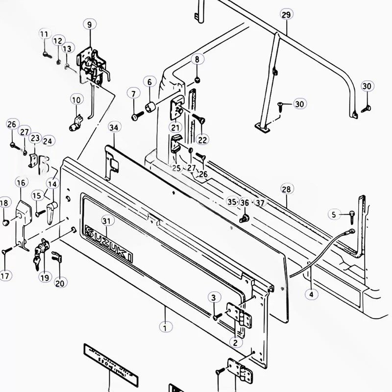 TOPE DE PUERTA (HEMBRA) SUZUKI SAMURAI - Imagen 2