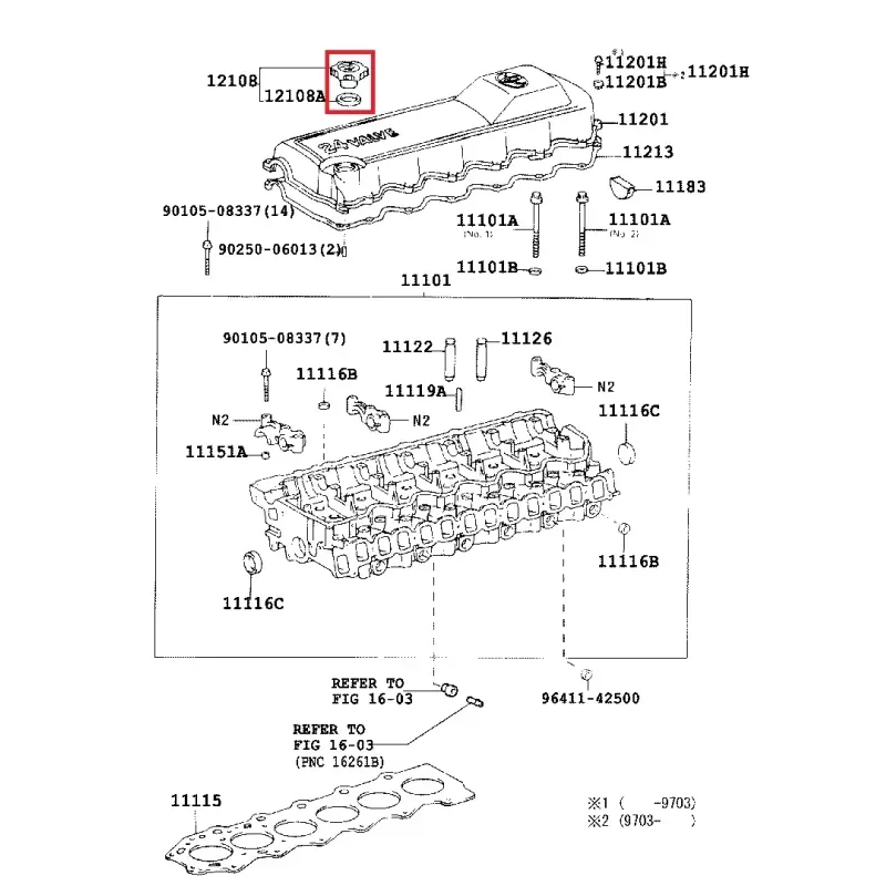 TAPÓN LLENADO DE ACEITE PARA TOYOTA LAND CRUISER - Imagen 2