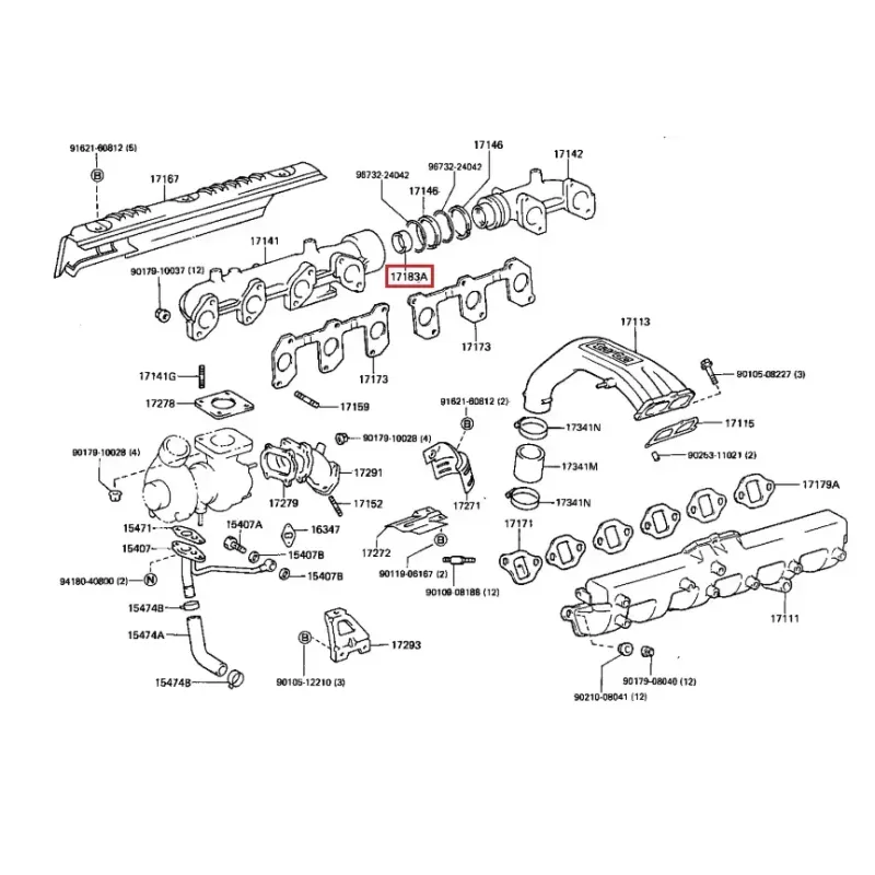 CASQUILLO INTERIOR COLECTOR ESCAPE TOYOTA LAND CRUISER 80 / 100 - Imagen 2