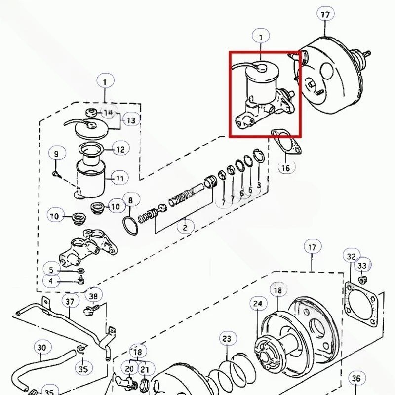 BOMBA DE FRENO CON SERVO SUZUKI SAMURAI 1.3 (TIPO 1) - Imagen 2