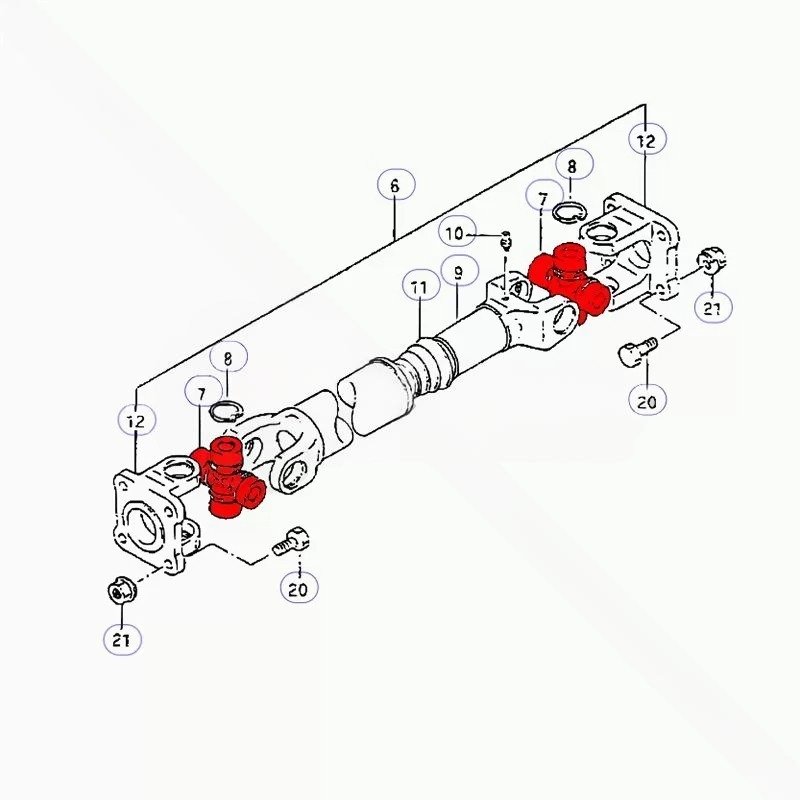 CRUCETA TRANSMISIÓN (62x24) SUZUKI SAMURAI / VITARA (SIN ENGRASADOR) - Imagen 2