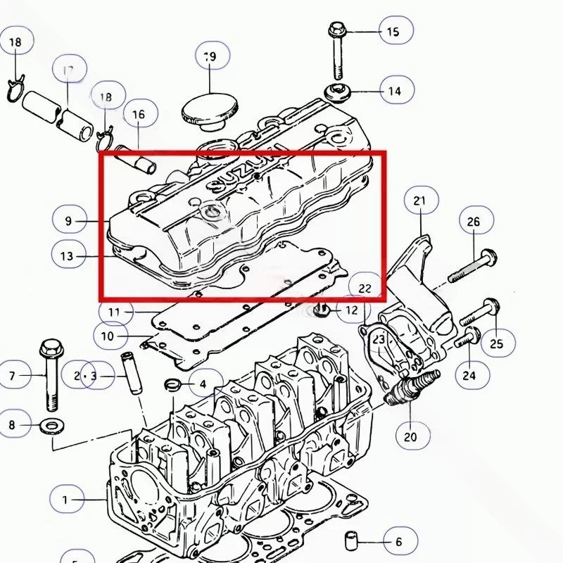 JUNTA DE TAPA DE VÁLVULAS SUZUKI SAMURAI 1.0 - Imagen 2