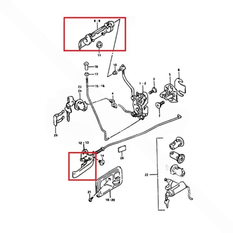 KIT MANILLAS TIRADORES Y MANETAS ELEVALUNAS SUZUKI SAMURAI - Imagen 3