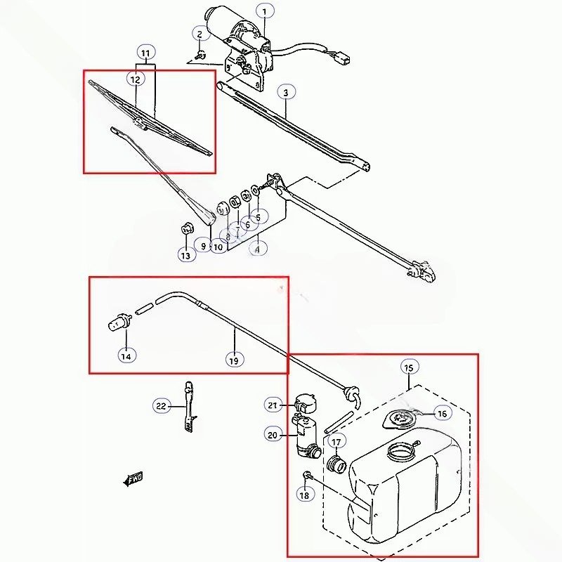 KIT REPARACIÓN LIMPIAPARABRISAS SUZUKI SAMURAI - Imagen 2