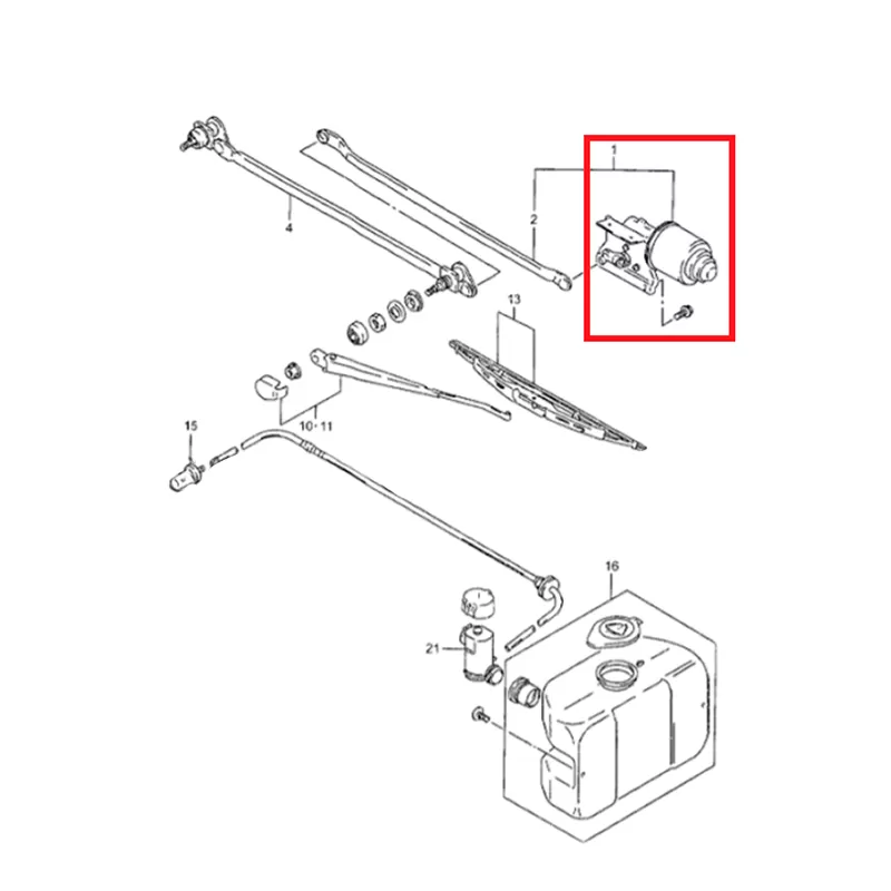 MOTOR LIMPIAPARABRISAS SUZUKI SAMURAI - Imagen 2
