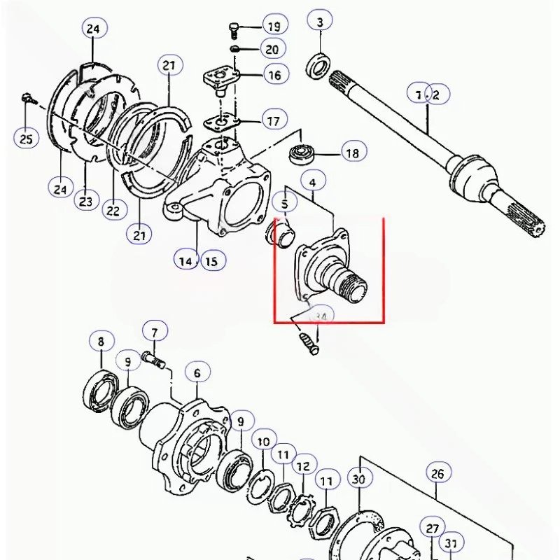 PUNTA EJE DELANTERO SUZUKI SAMURAI - Imagen 2
