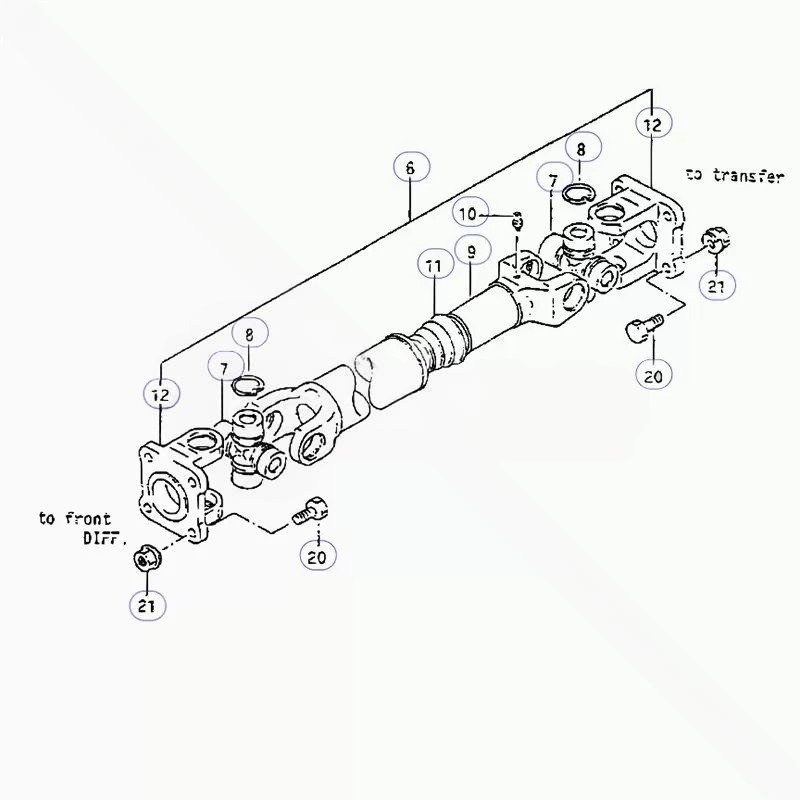 TRANSMISIÓN DELANTERA ORIGINAL (TORNILLOS 8mm) SUZUKI SAMURAI - Imagen 2